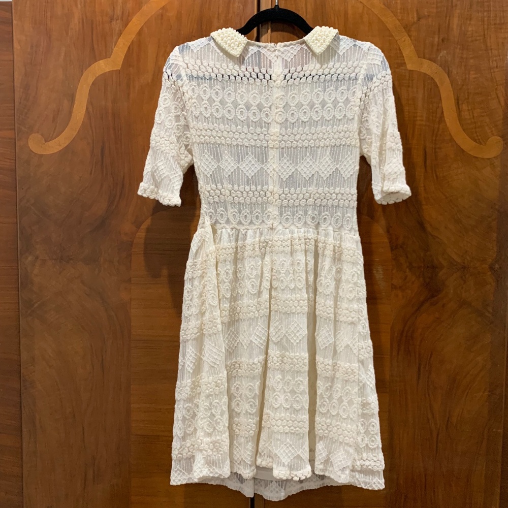 Ark & Co white lace and pearl collared dress - Picture 3 of 3
